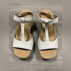 Lucky Brand Valki White Wedge Women's Size 6.5